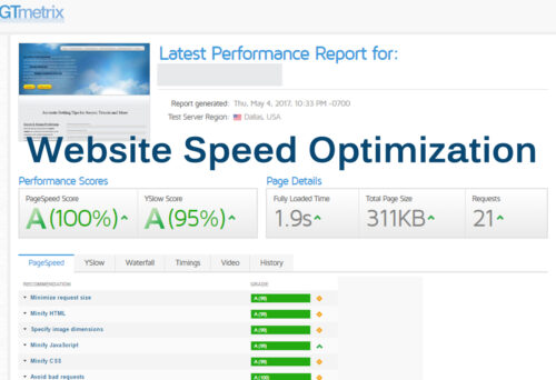 Website speed optimization